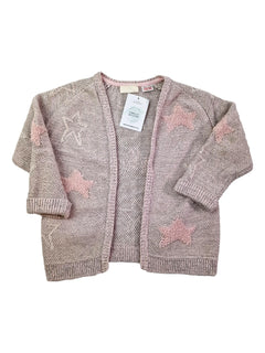 ZARA 2/3 ans  gilet étoile rose