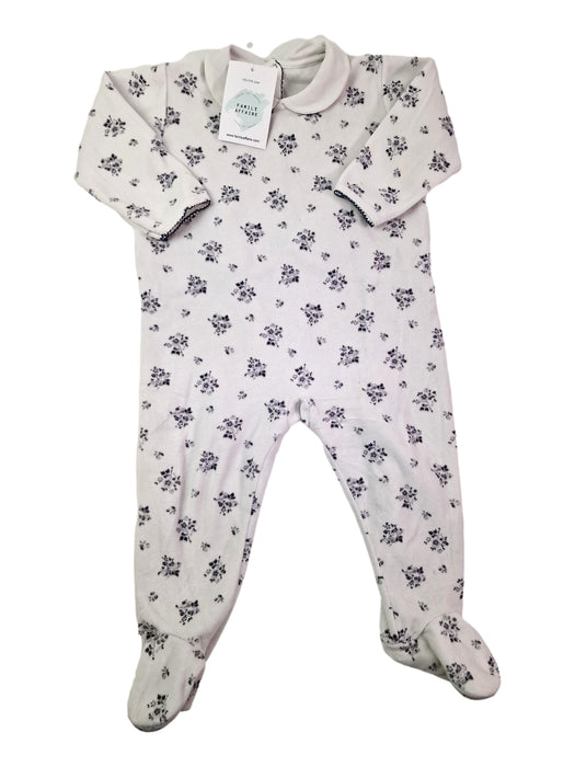 PETIT BATEAU 18m pyjama velours fleurs grise