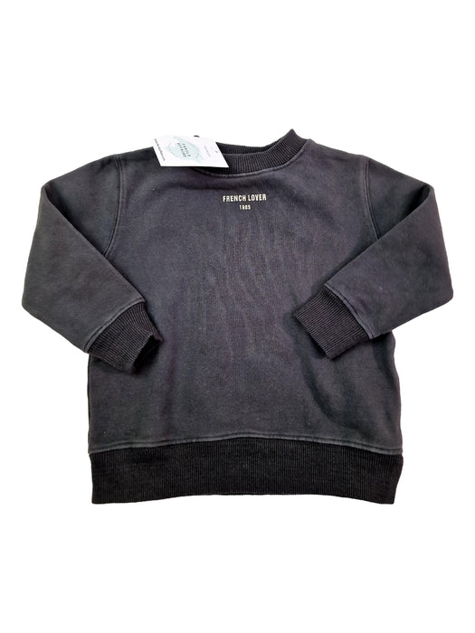 MOUTY 4 ans sweat gris noir