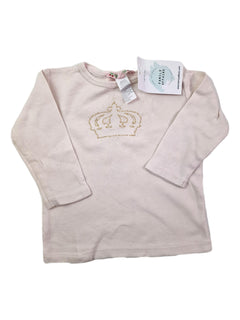 BONPOINT 6m tee shirt rose couronne