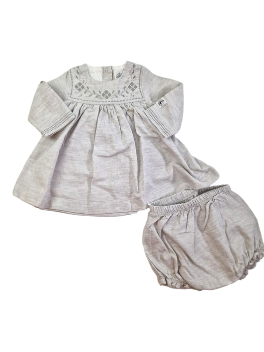 PETIT BATEAU 6m robe brodée grise