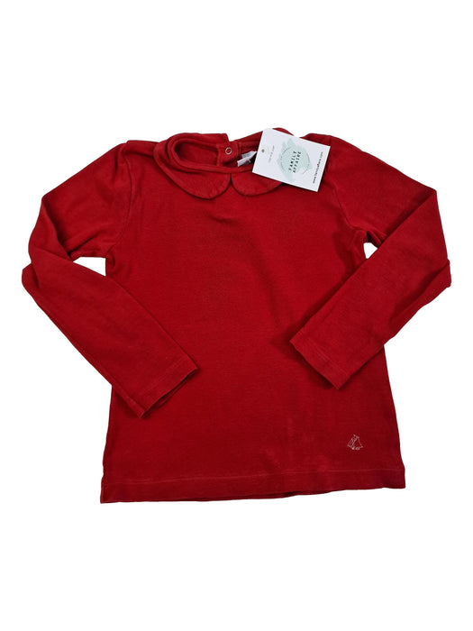 PETIT BATEAU 5 ans top col rouge