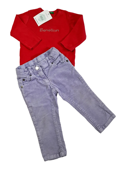 BENETTON 12m ensemble pantalon et top