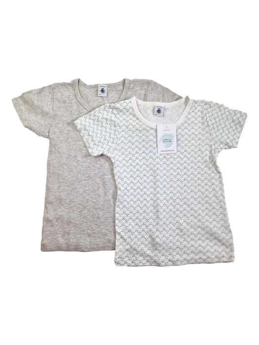 PETIT BATEAU 8 ans lot 2 tops motif