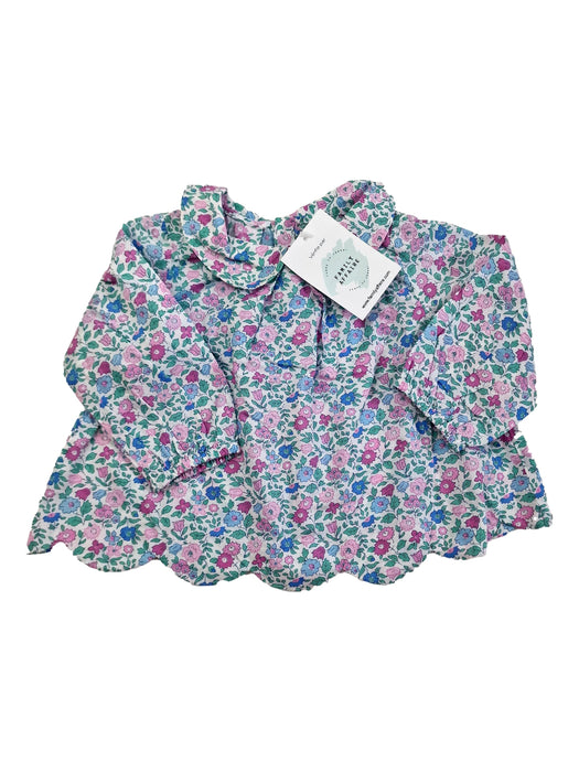 JACADI 12m blouse liberty rose vert