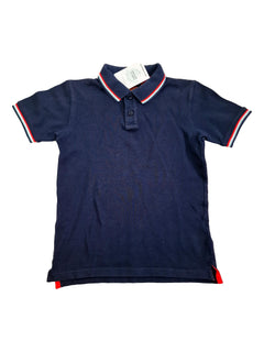 SUNDEK 6 ans polo marine col fluo