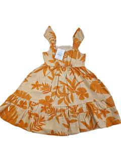 ZARA 7 ans robe fleurs jaune