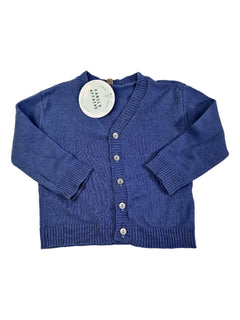 12m gilet bleu coton