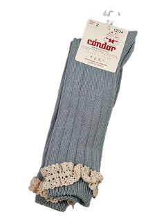 CONDOR outlet 12/24m chaussette hautes bleu gris