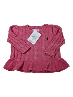 RALPH LAUREN 9m pull rose torsade