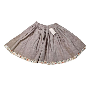 ELEGANCE GARDEN outlet jupe lin coton  beige  8 ans