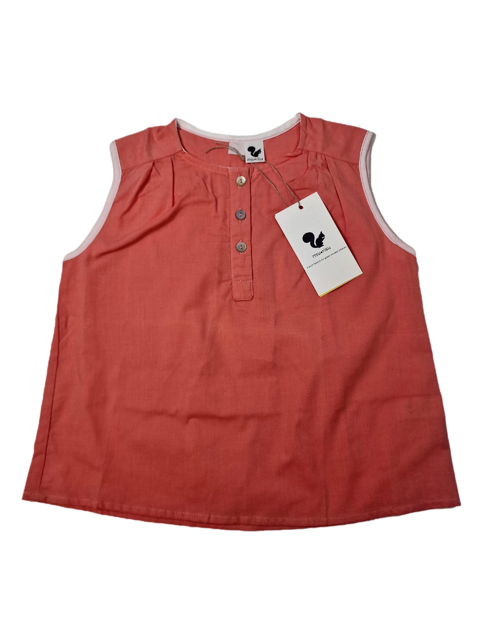 RISU RISU outlet 3 et 6 ans blouse corail