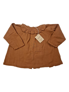 POUDRE ORGANIC outlet 18m blouse brown sugar