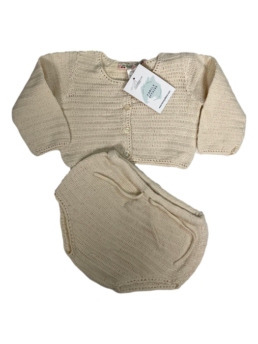 BONPOINT 6 mois Ensemble maille coton beige