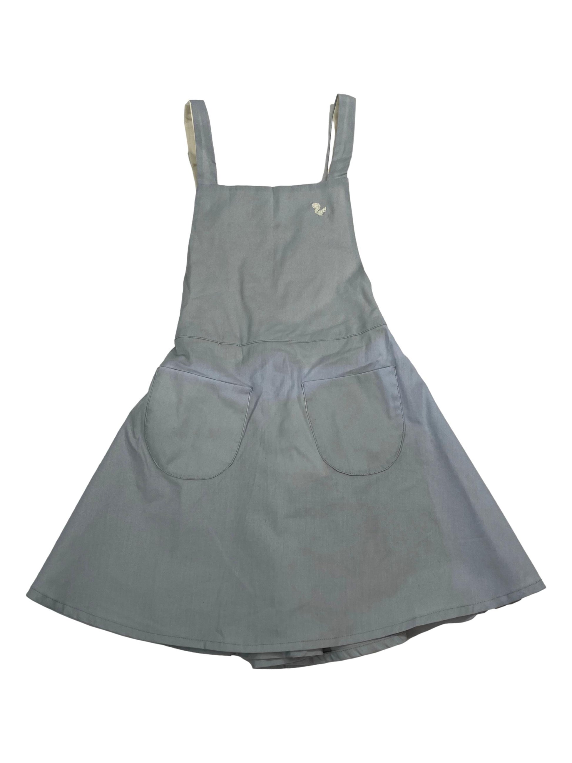 RISU RISU 8 ans outlet  robe bleu gris tablier