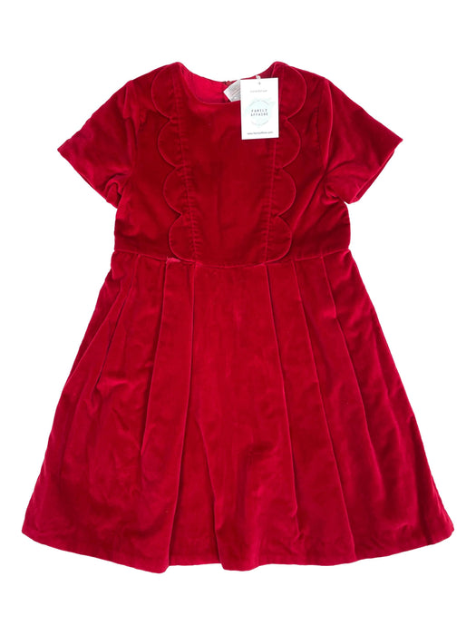 JACADI 8 ans Robe en velours rouge