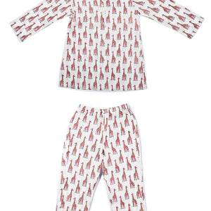 PARIS JOBURG outlet pyjama girafe rouge rhubarbe 2 à 12 ans