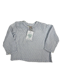 BONPOINT 2 ans Chemise col mao blanc motifs