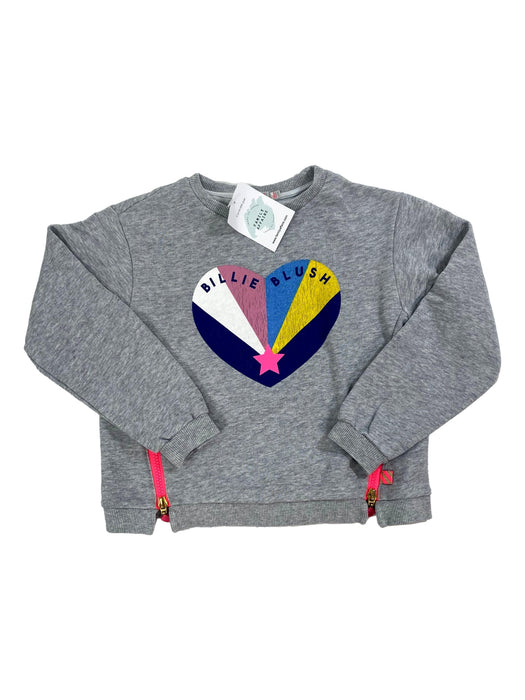 BILLIE BLUSH 6 ans Sweat gris coeur