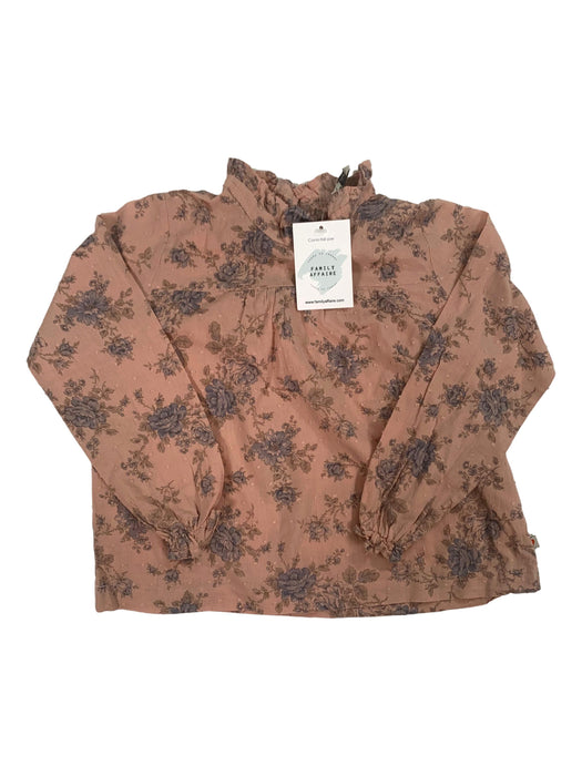 PETITE LUCETTE 6 ans blouse vieux rose fleurie