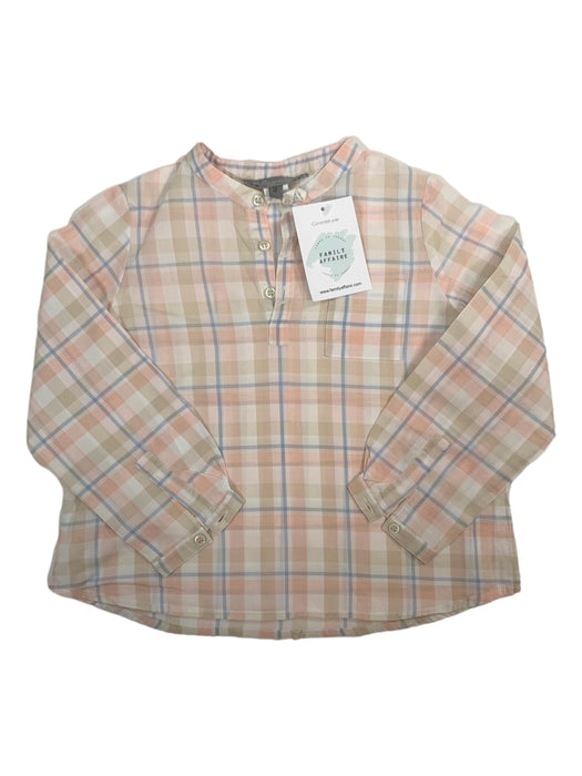 BONPOINT 3 ans chemise à carreaux rose