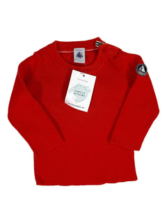 PETIT BATEAU 12 mois Pull rouge marin