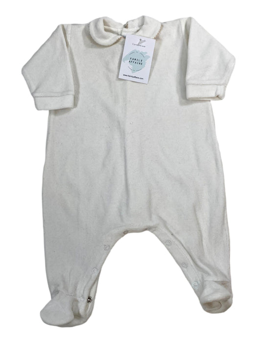 PETIT BATEAU 3 mois pyjama velours col claudine