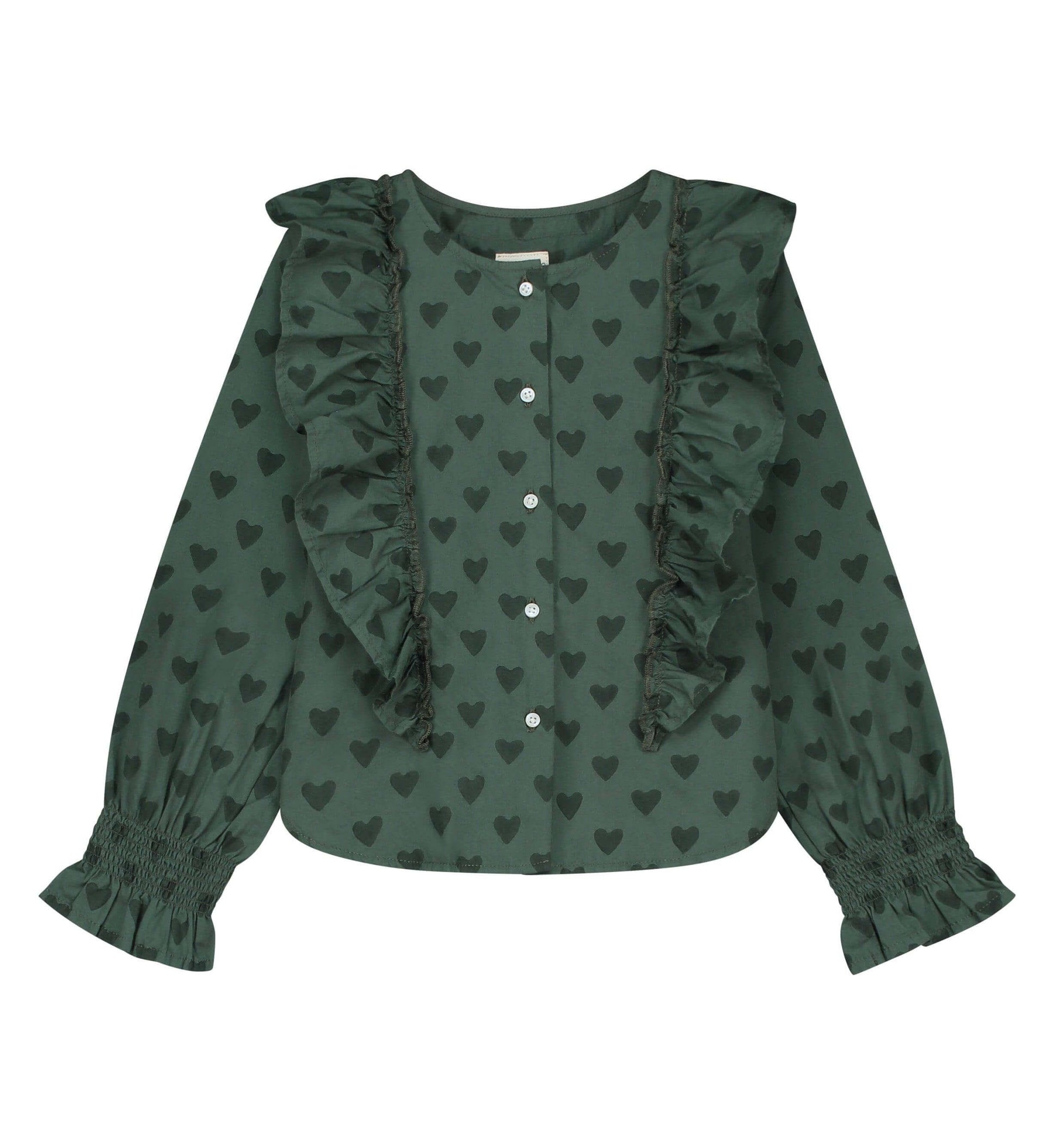 HOLI AND LOVE outlet blouse verte coeur