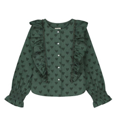 HOLI AND LOVE outlet blouse verte coeur