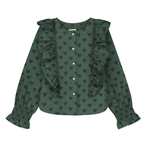 HOLI AND LOVE outlet blouse verte coeur