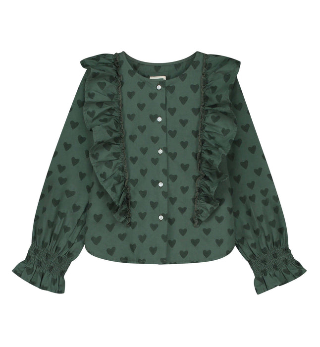 HOLI AND LOVE outlet blouse verte coeur