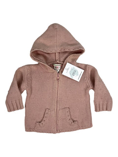 BONPOINT 6 mois Gilet capuche rose angora