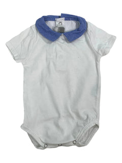 BOBINE 6 mois Body col vichy bleu foncé