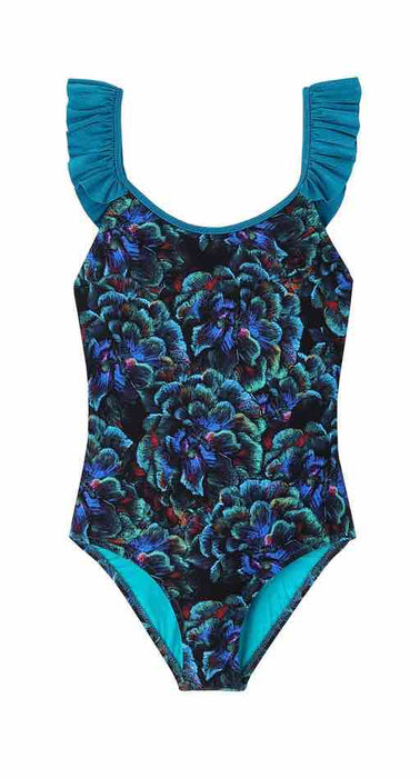 LISON OUTLET maillot de bain 1P Bornéo à volants 8 et 12 ans