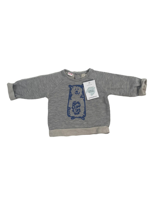 MANGO 3/6 mois Sweat gris ours