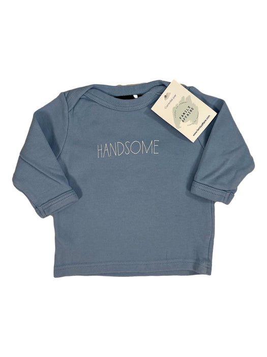 BOB & BLOSSOM 6/12 mois tee shirt bleu "handsome"