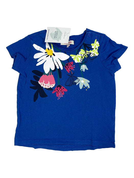 CATIMINI 3 ans tee shirt bleu a fleurs