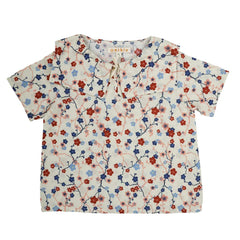 OMIBIA outlet 3 ans blouse fleurs cerisier