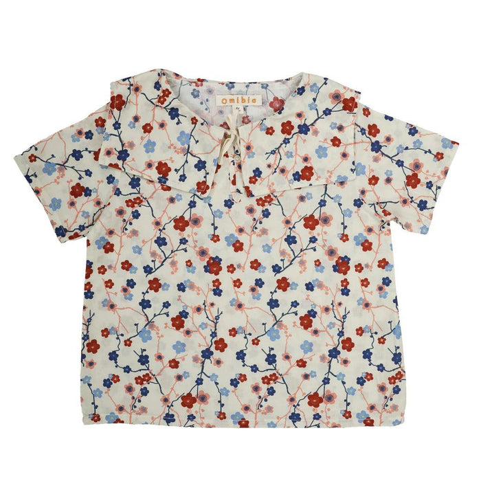 OMIBIA outlet 8 ans blouse fleurs cerisier