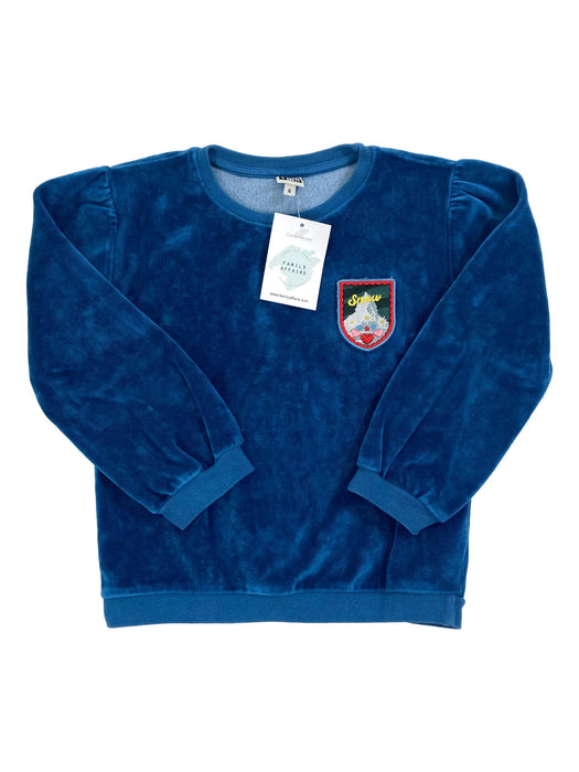 BONTON 6 ans Sweat velours bleu