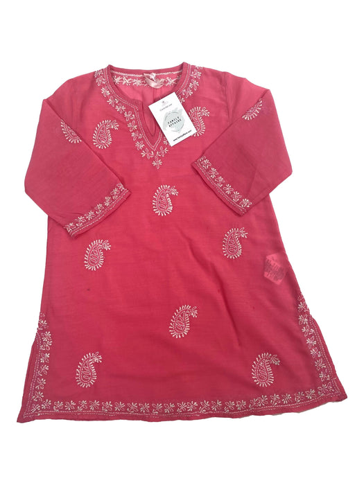 B CON B 4/6 ans Robe rose motifs