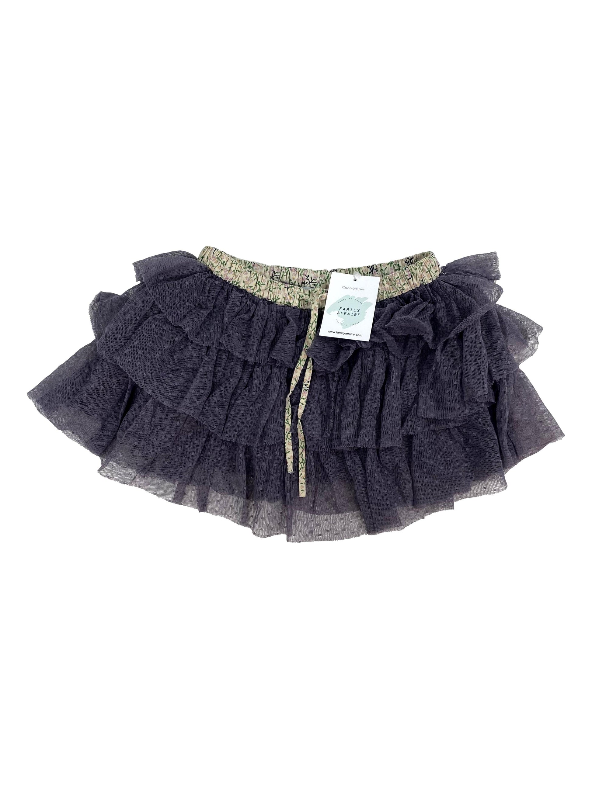 MINIATURE 5 ans jupe grise en tulle