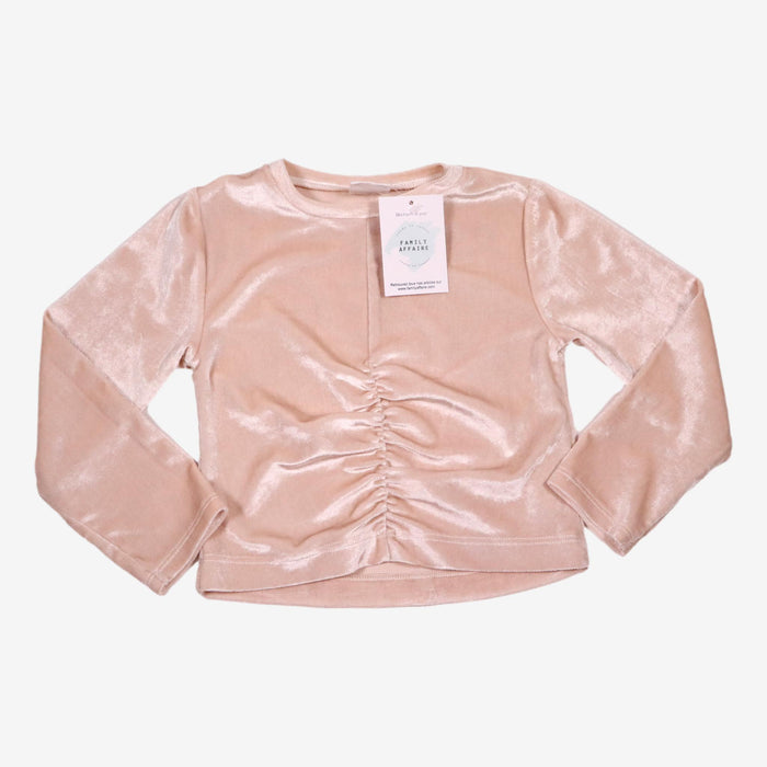 ZARA 6 ans top rose dragée en velours