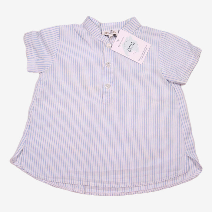 M&H 2 ans chemise blanche à rayures bleues