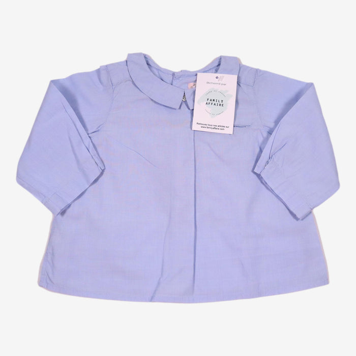 BONPOINT 12 mois blouse bleu ciel