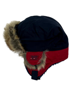 3 POMMES 6/9 mois bonnet sherpa bleu rouge