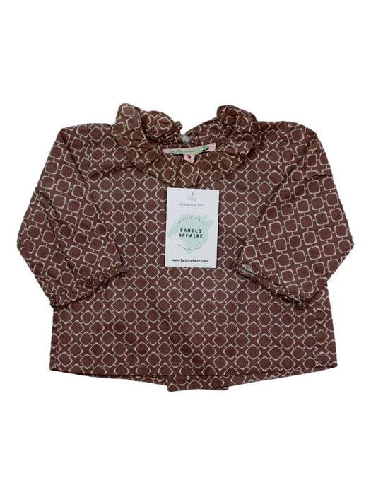 Blouse 3 mois Blouse marron motifs