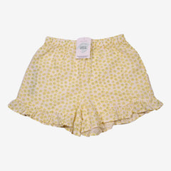 MANGO 8/10 ans short jaune fleurs