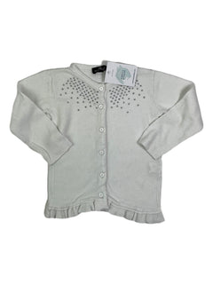 FLORIANE 3 ans Gilet blanc avec des strass