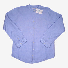 MONOPRIX 14 ans chemise lin bleu